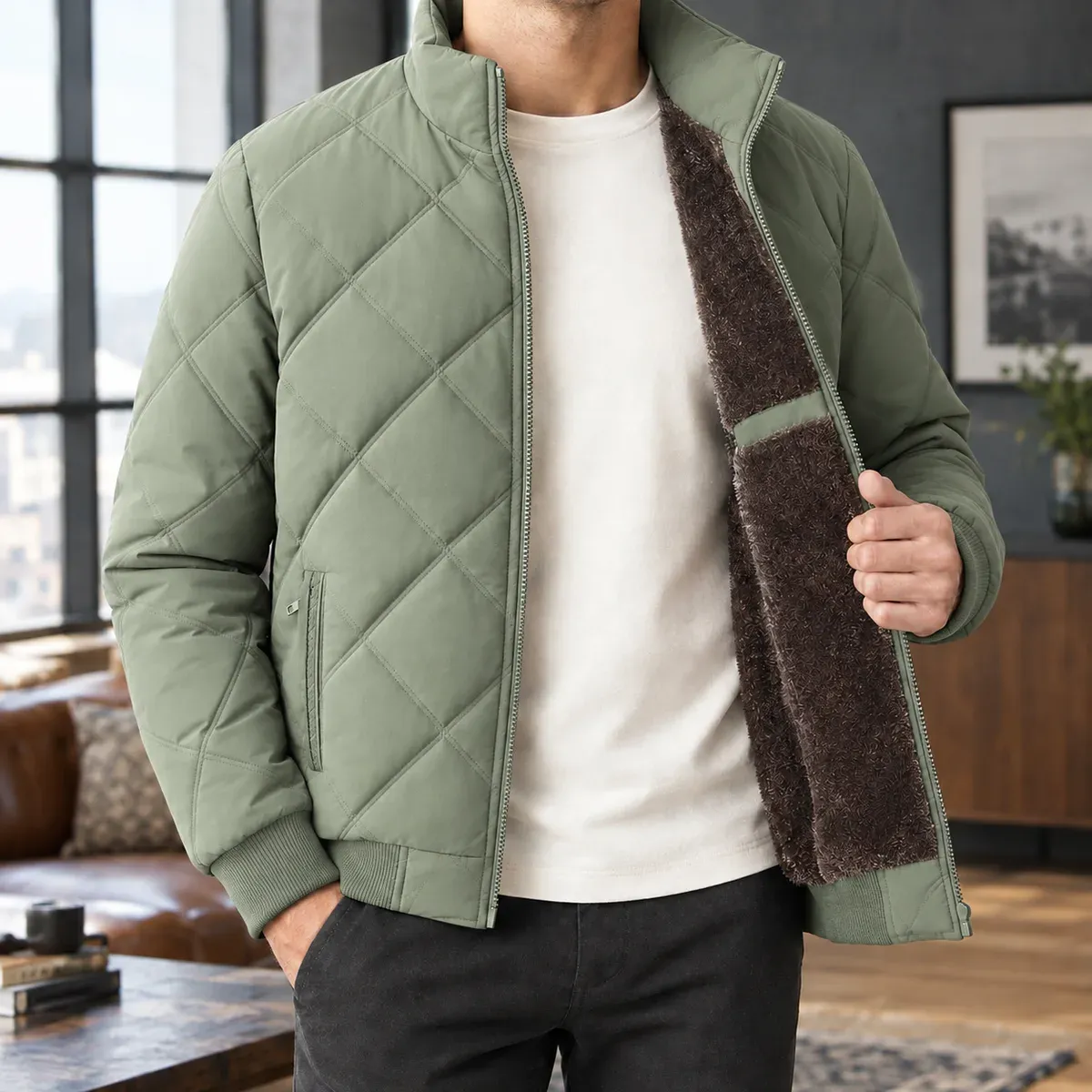 Octavian Quilted Jacket — gallery photograph 6