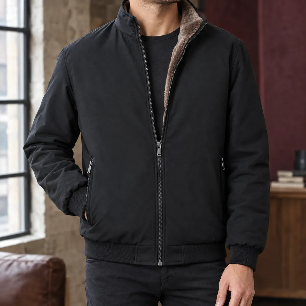 Malcolm Stand Collar Jacket — gallery photograph 1